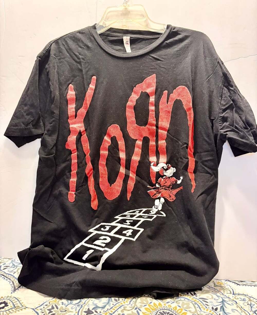 Korn Follow Hopscotch T-Shirt XL Black